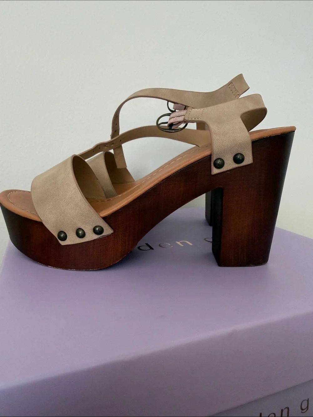 Madden Girl Sand Tan Platform Sandals